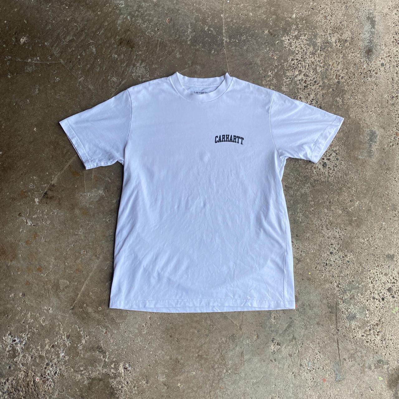 White Carhartt Print Logo T-Shirt - L