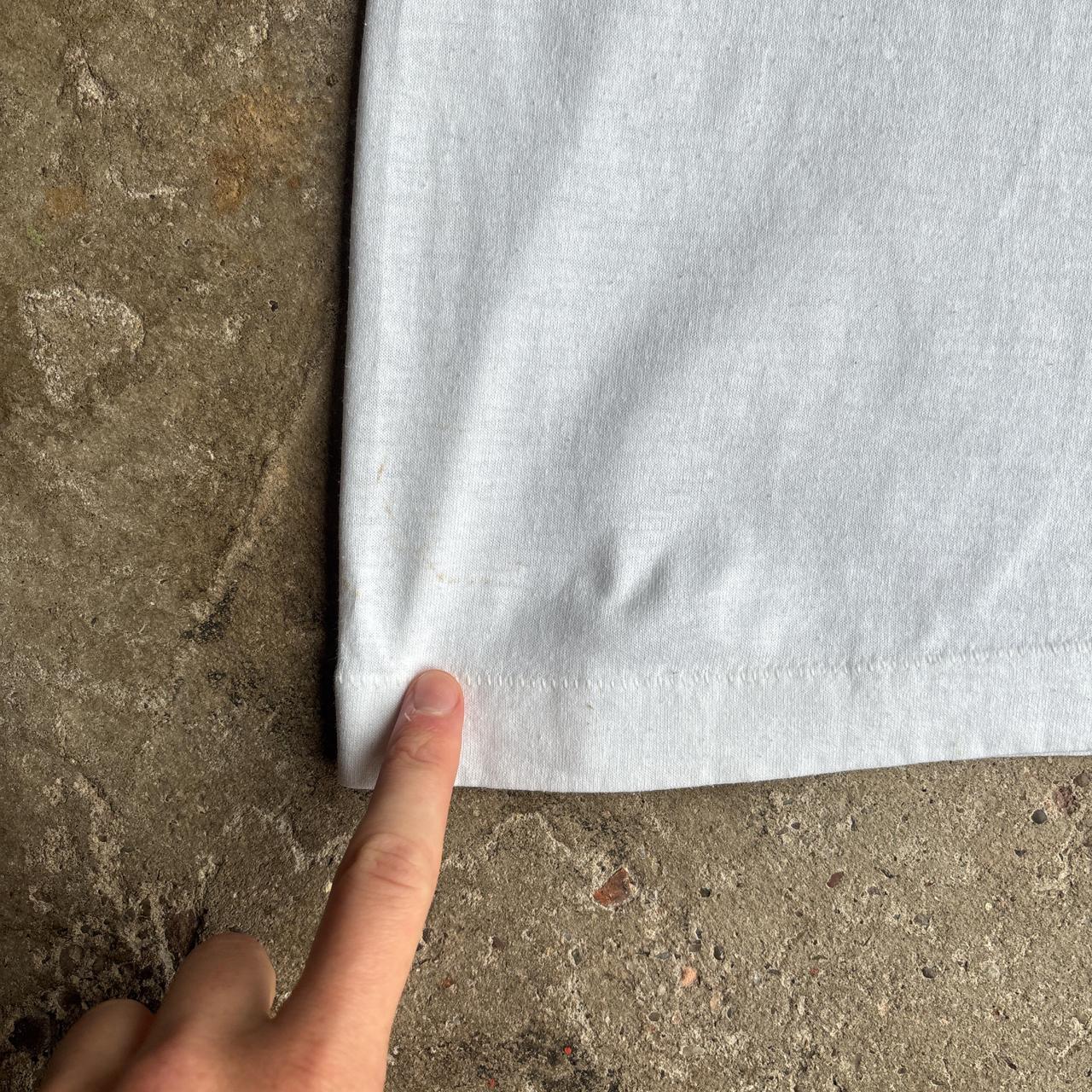 White Single Stitch Graphic Racing T-Shirt - L