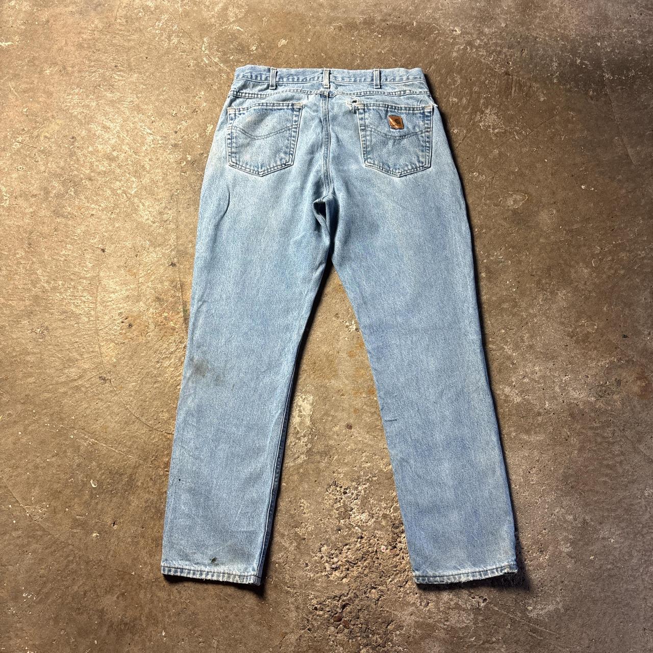 Blue Distressed Carhartt Jeans - W34