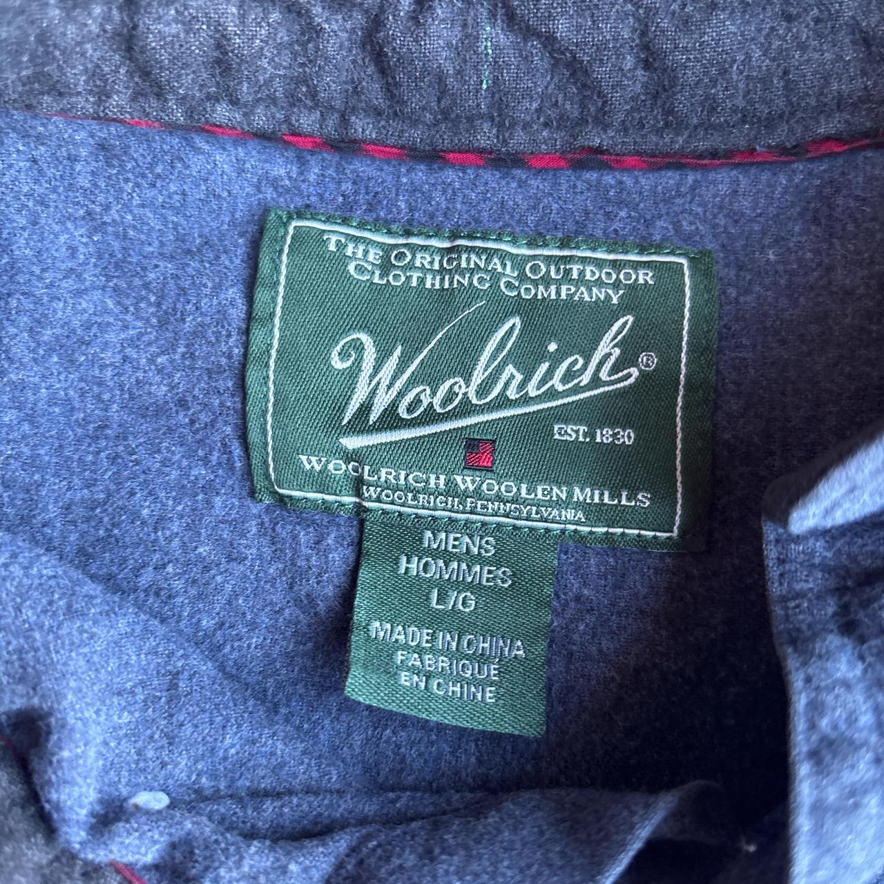 Blue Cotton Woolrich Long-Sleeve Shirt