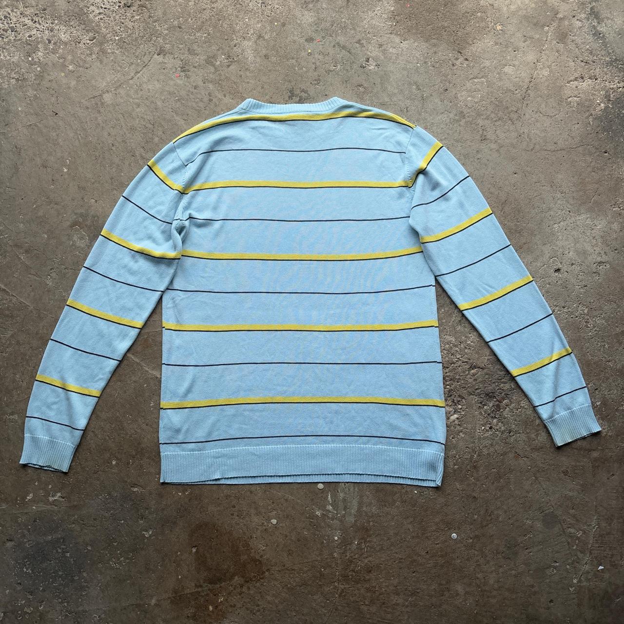 Vintage Blue striped Lacoste knitted sweater