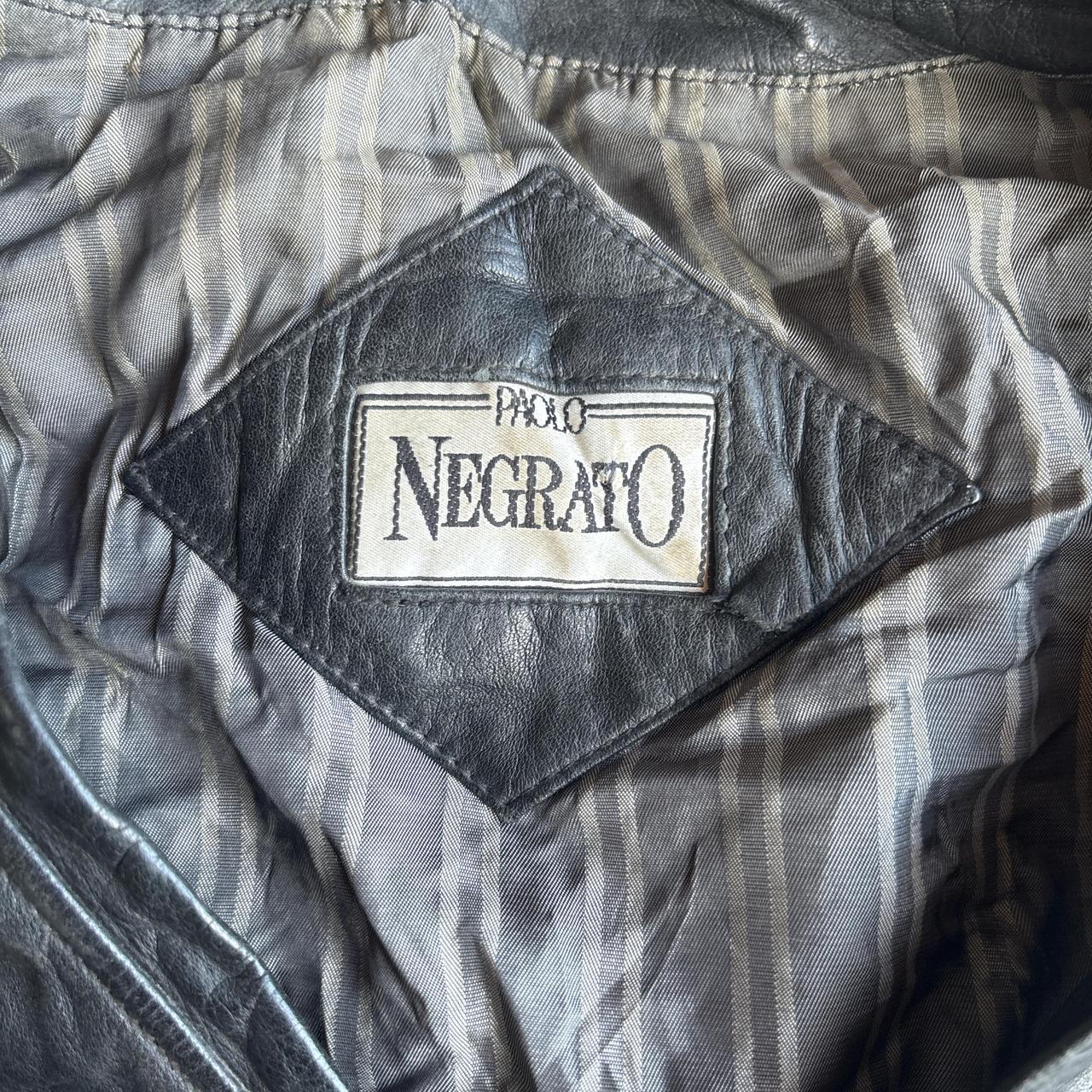 Black Faux Leather ‘Paolo Negrato’ Button Up Vest