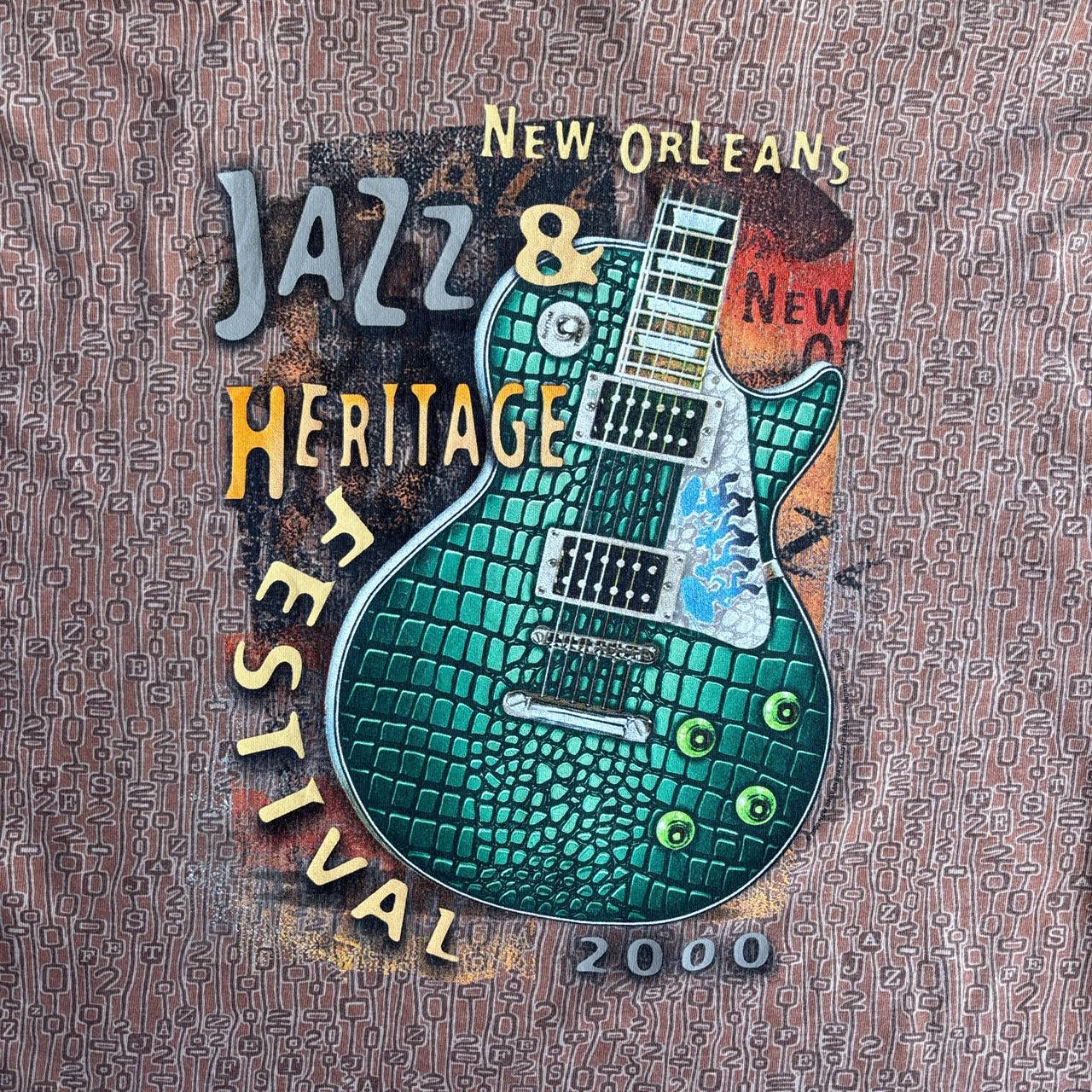 Patterned New Orleans Jazz & Heritage Festival ‘2000’ T-Shirt