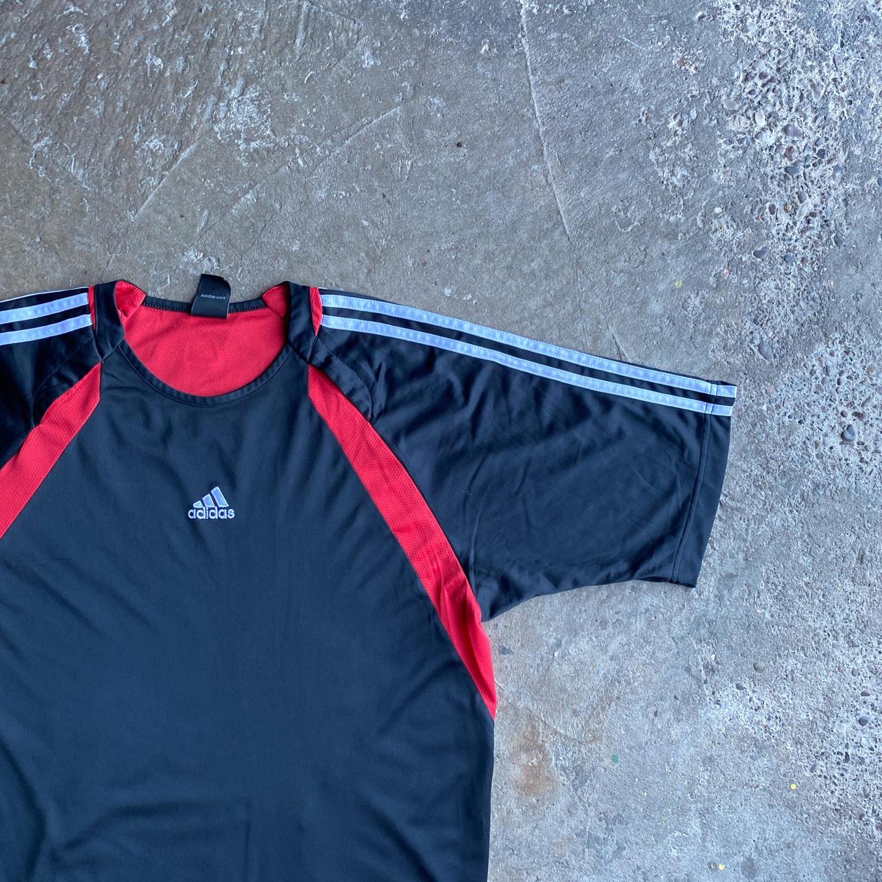 Vintage Black & Red Adidas Predator Sportswear Top - M