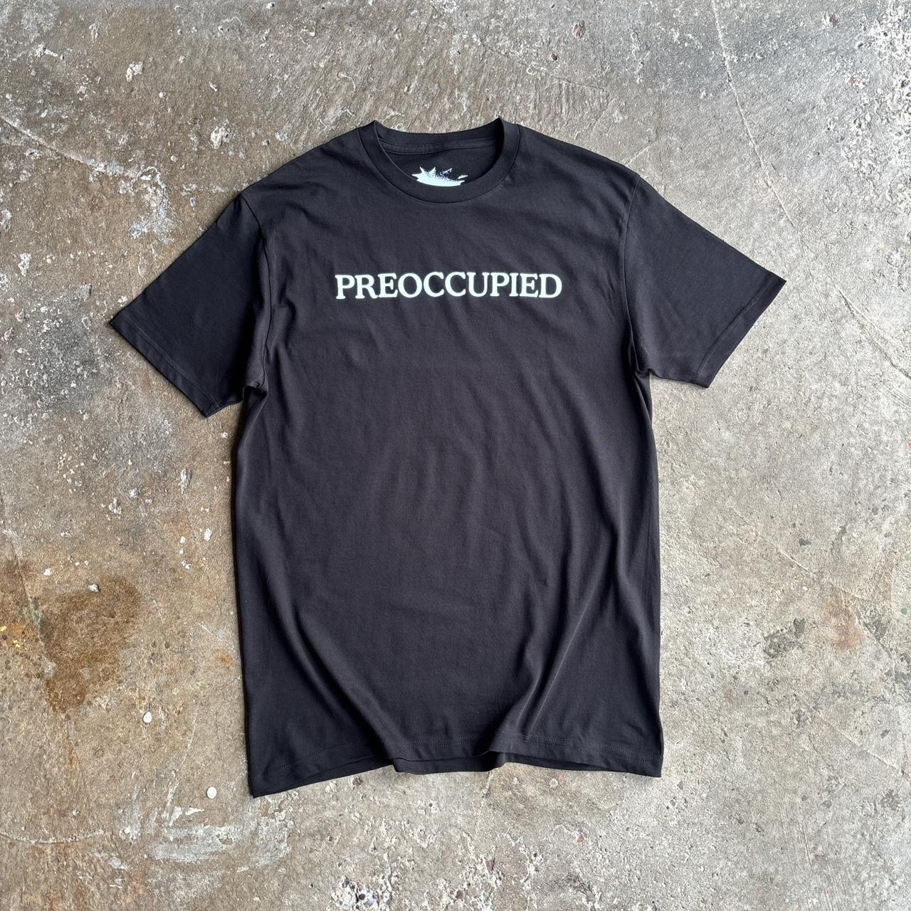 Black ‘Preoccupied’ Text Print T-Shirt - M