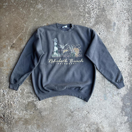 Grey Crewneck Graphic Lee Sweatshirt - L