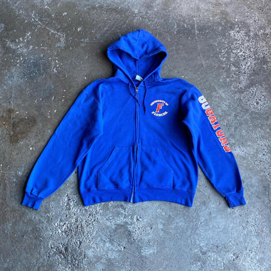 Blue Zip Up Champion University of Florida Hoodie  - M
