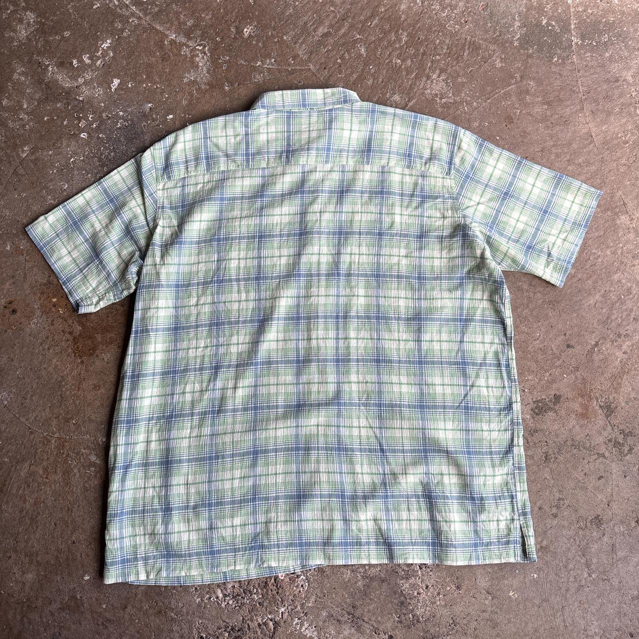 Green, white and blue Patagonia chequered shirt
