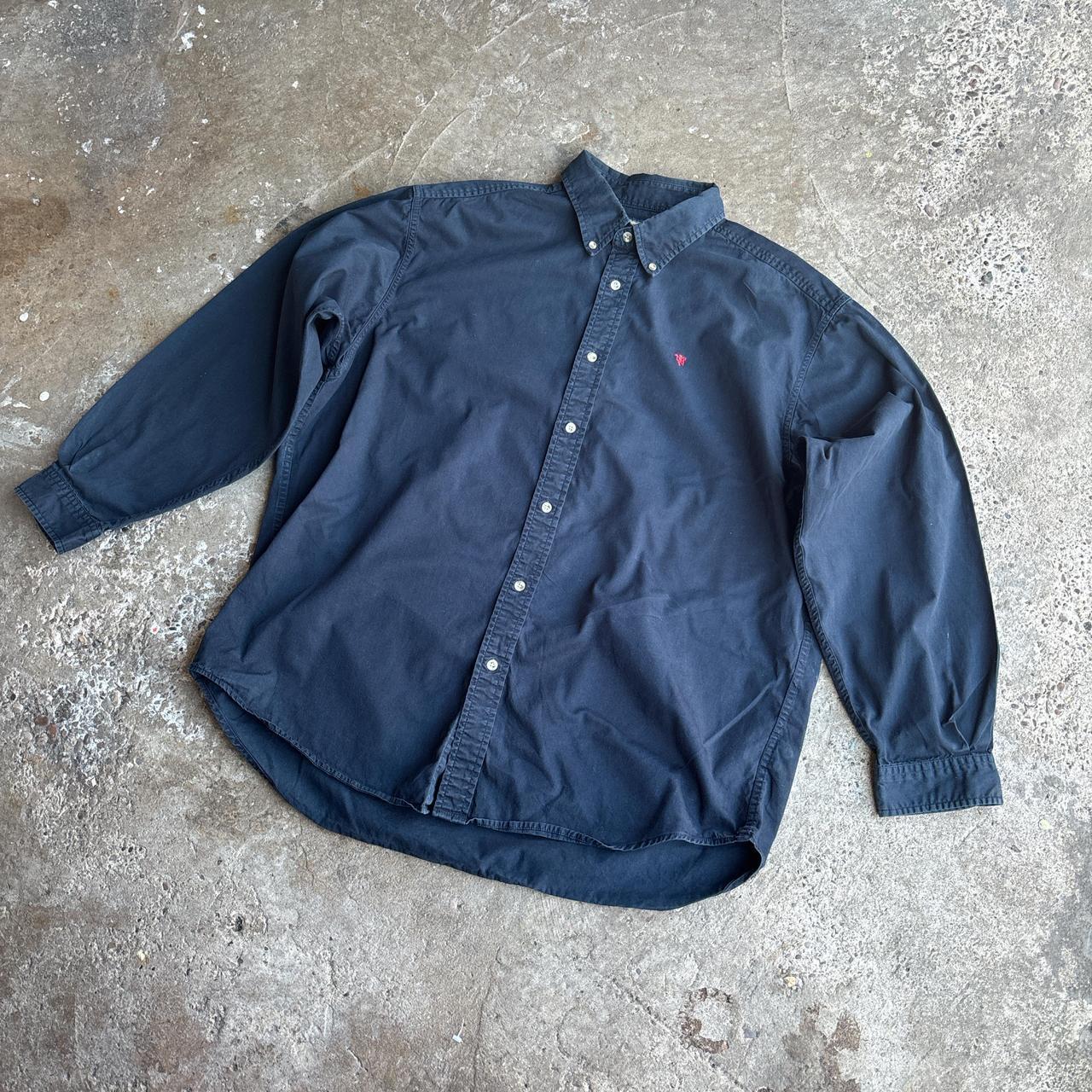 Navy Manchester United Smart Long Sleeve Shirt