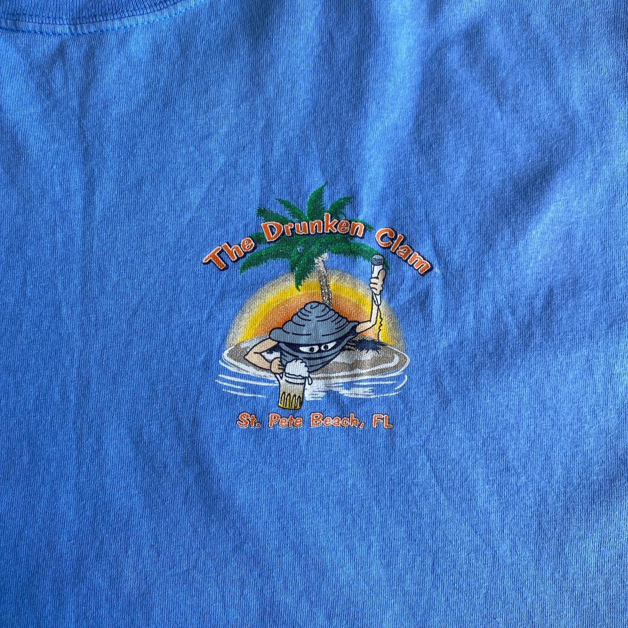 Blue ‘The Drunken Clam’ Graphic Bar T-Shirt