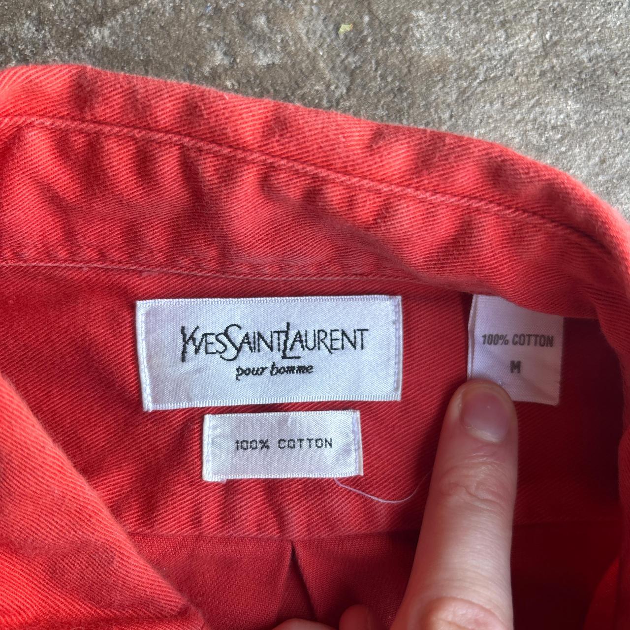 Red Yves Saint Laurent Oxford Shirt - M