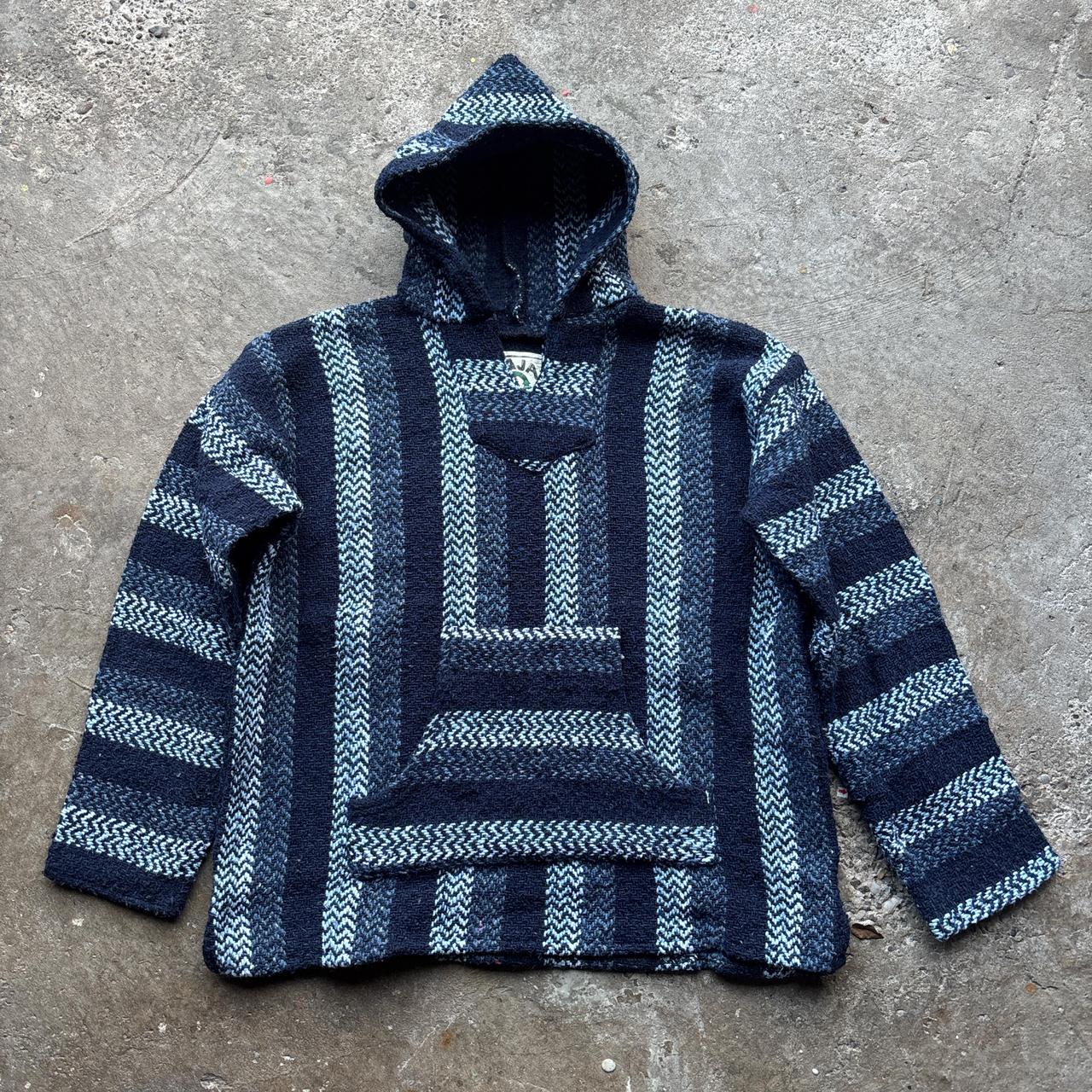Navy blue and white Baja Joe smock