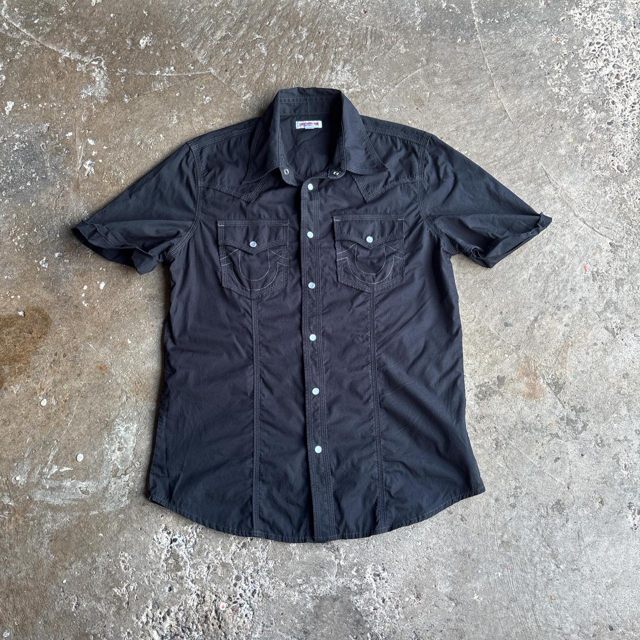 Vintage Black True Religion Short Sleeve Shirt