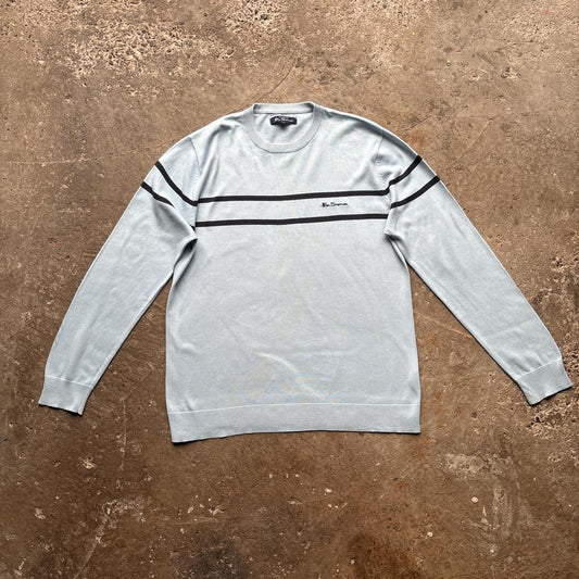 00s Blue Ben Sherman knitted sweatshirt - M