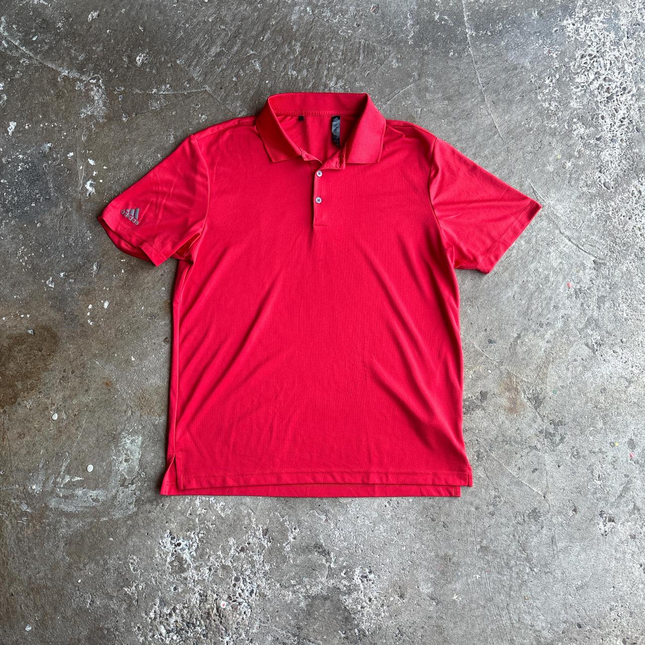 Red Adidas Golf Polo Shirt