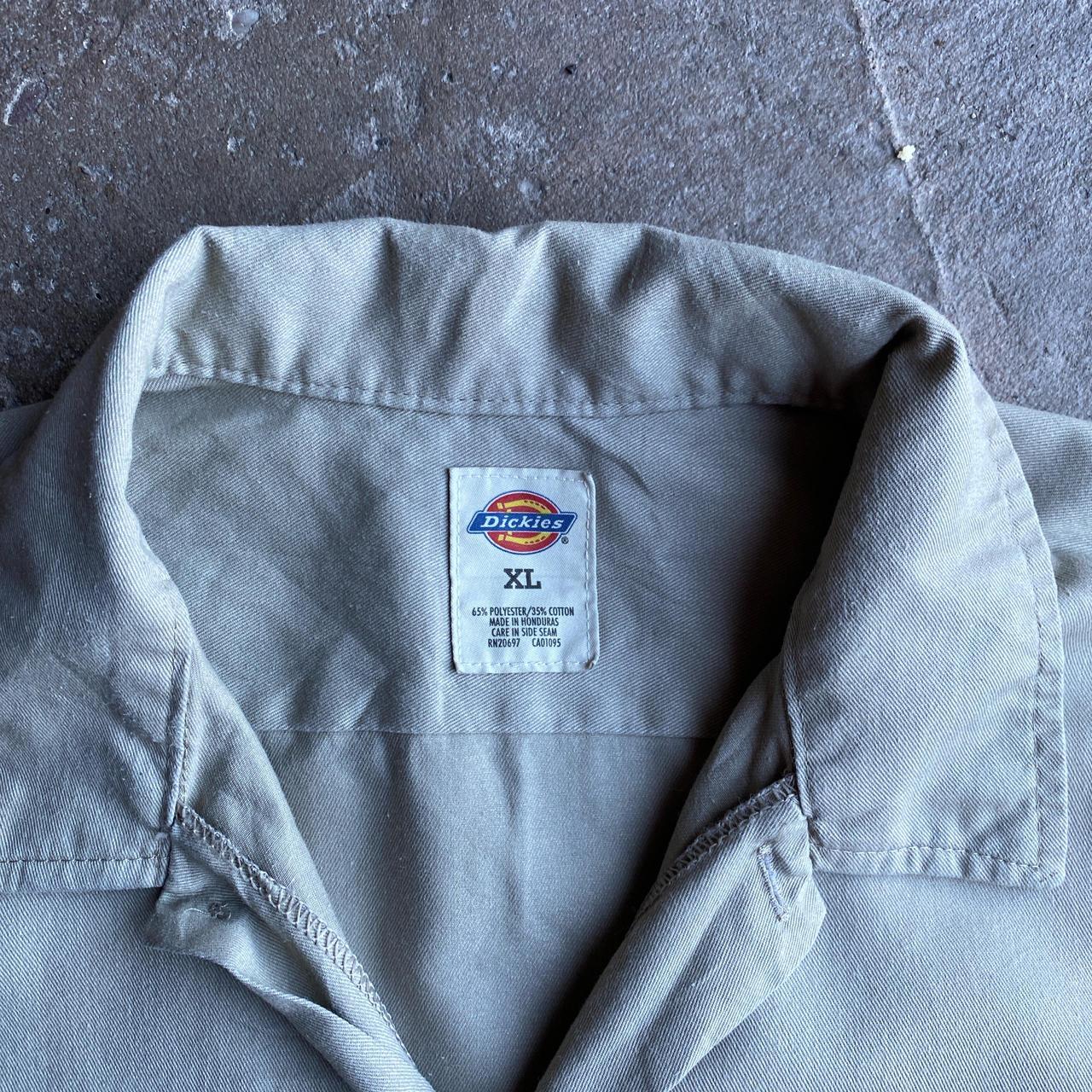 Cream Dickies Workwear Short Sleeve Shirt