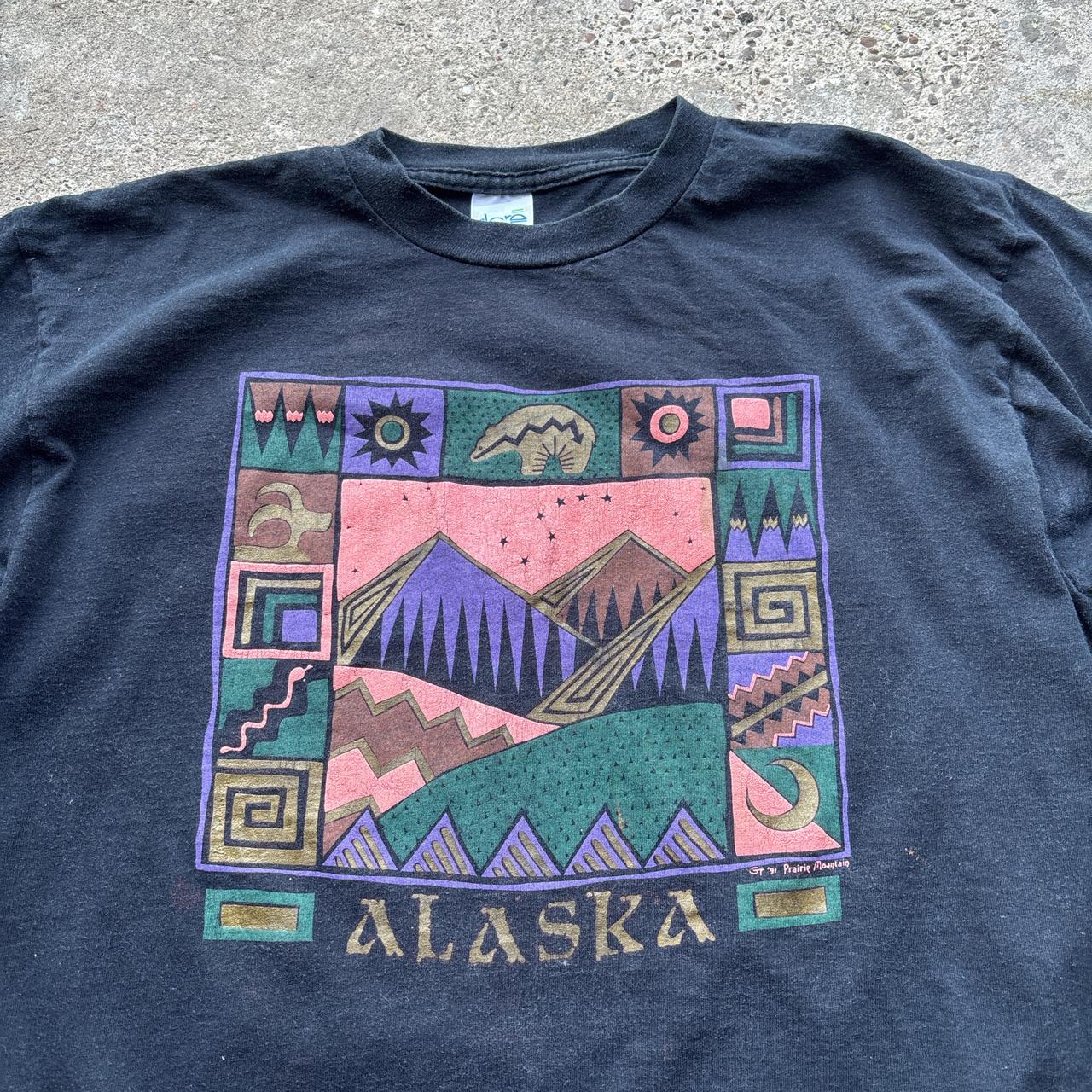 Vintage black Alaska single stitch tee - XL