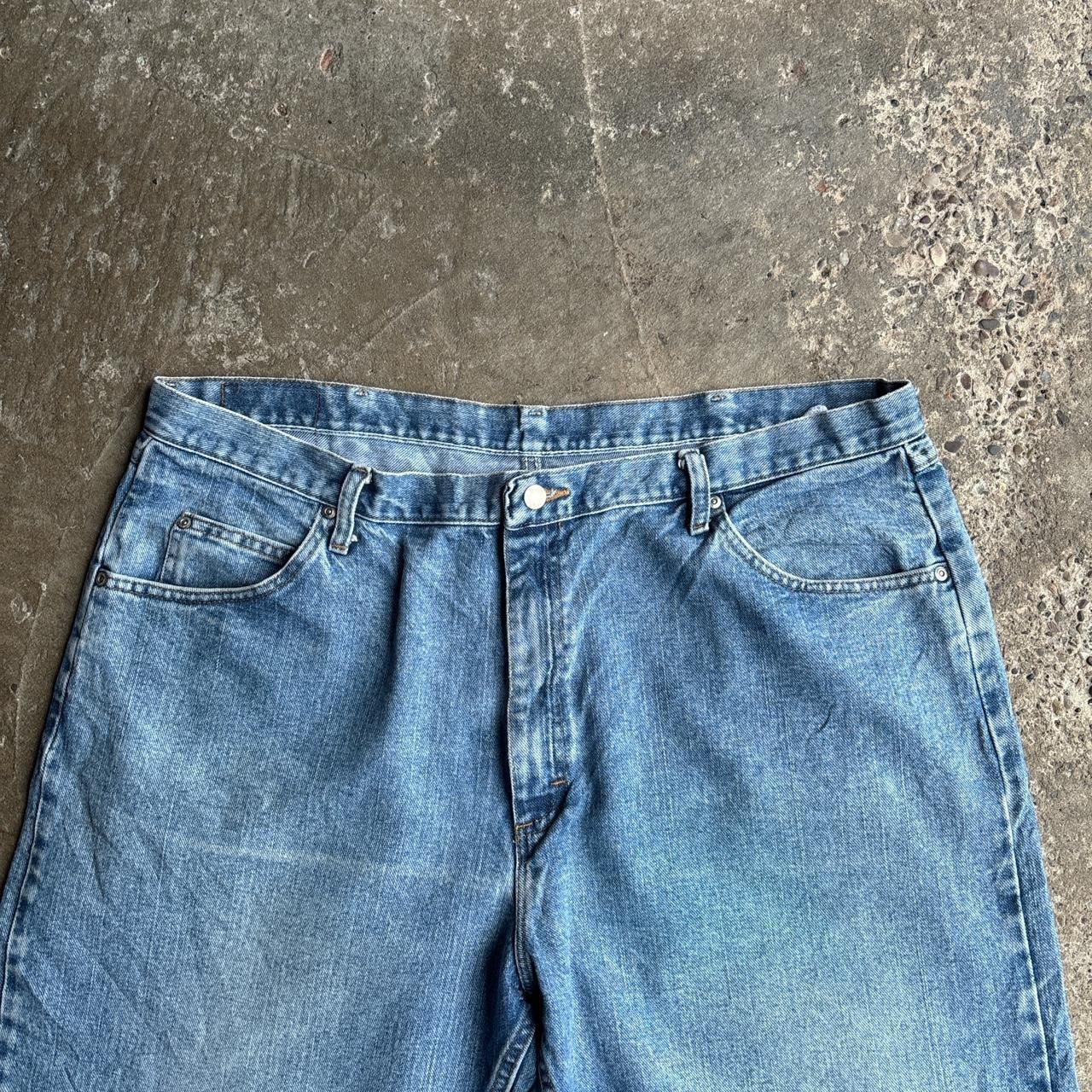 Blue Relaxed Fit Wrangler Denim Jeans - W42