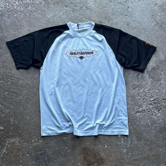 White Harley Davidson Raglan t-shirt - XL