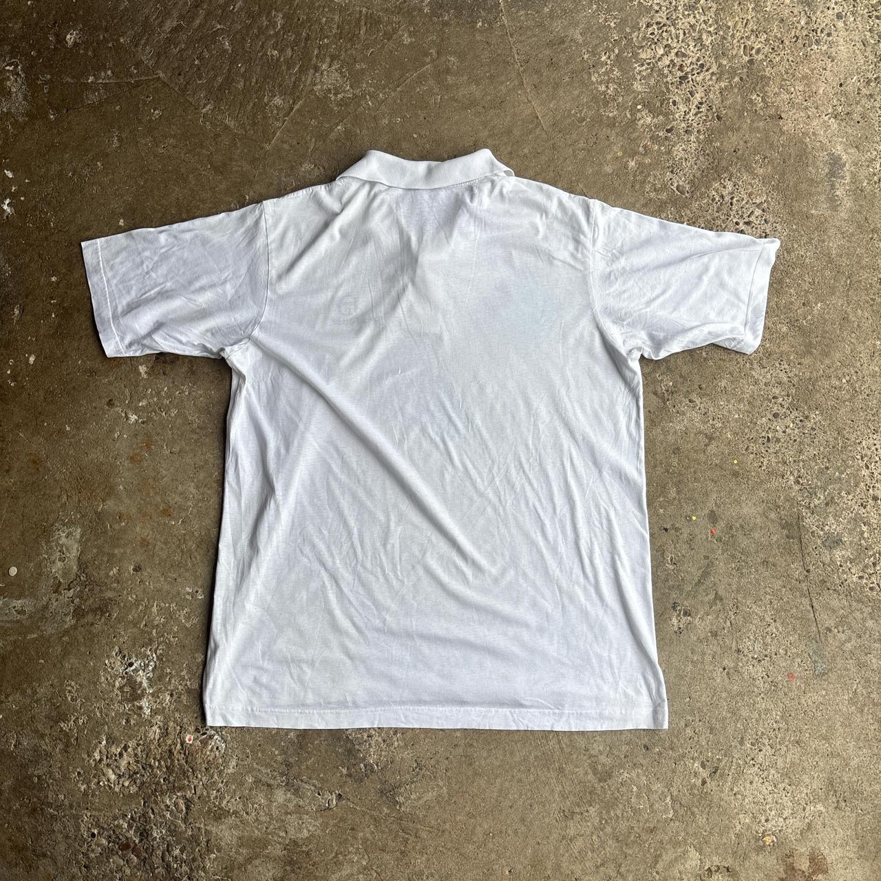 White Sergio Tacchini 80’s Pattern Polo Shirt