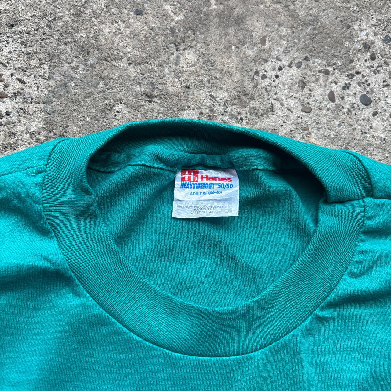 Teal Single-Stitch Graphic tee with ‘catholic track & field’ print - XL