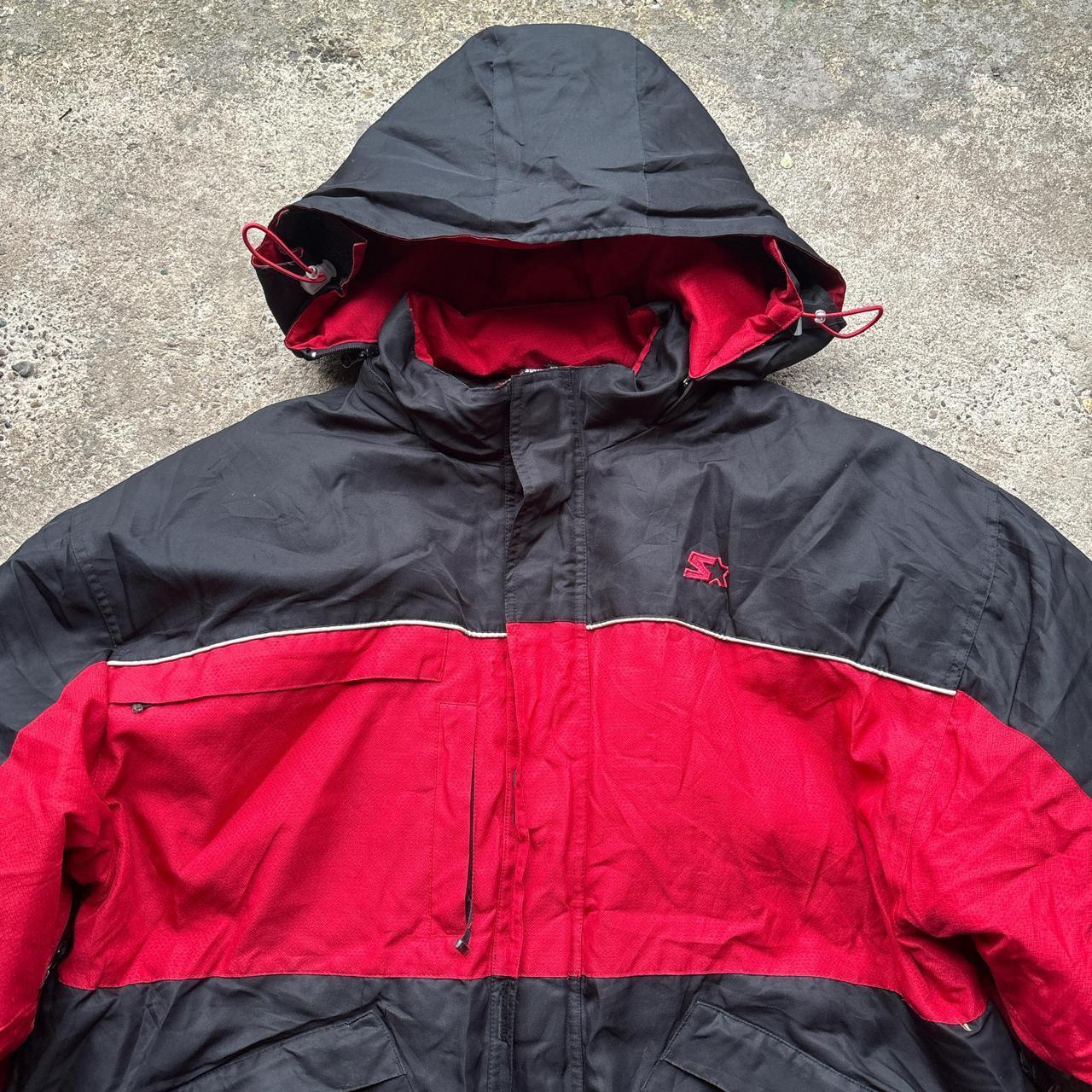 Black and Red Starter puffer jacket