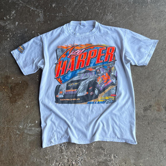 00s White Ky Harper NASCAR t-shirt - XL