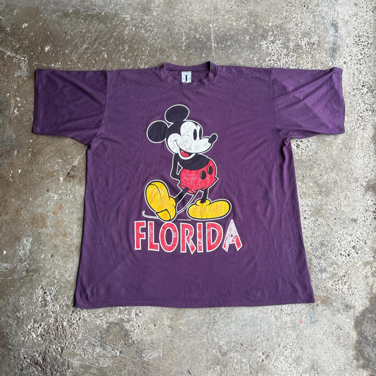 Purple Mickey Mouse Florida Graphic T-Shirt - 3XL