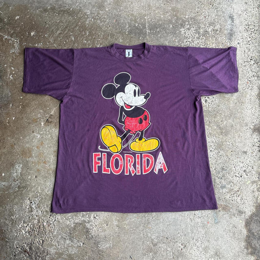 Purple Mickey Mouse Florida Graphic T-Shirt - 3XL
