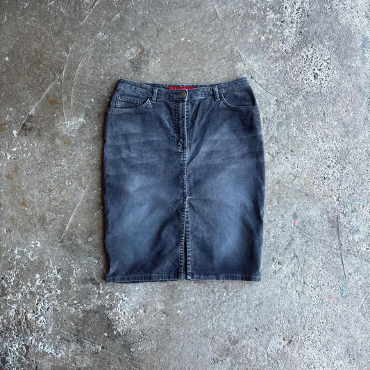 Navy Corduroy French Connection / FCUK y2k Pencil Skirt