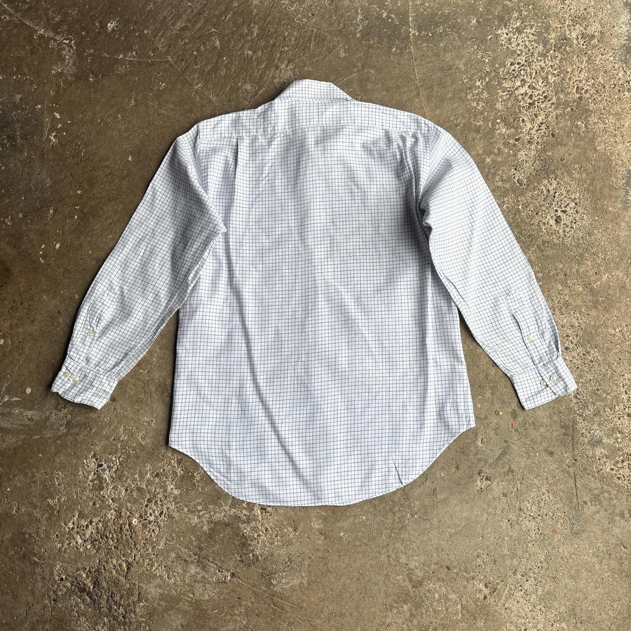 White & Blue Checkered Polo Ralph Lauren Long-Sleeve Shirt -  XL