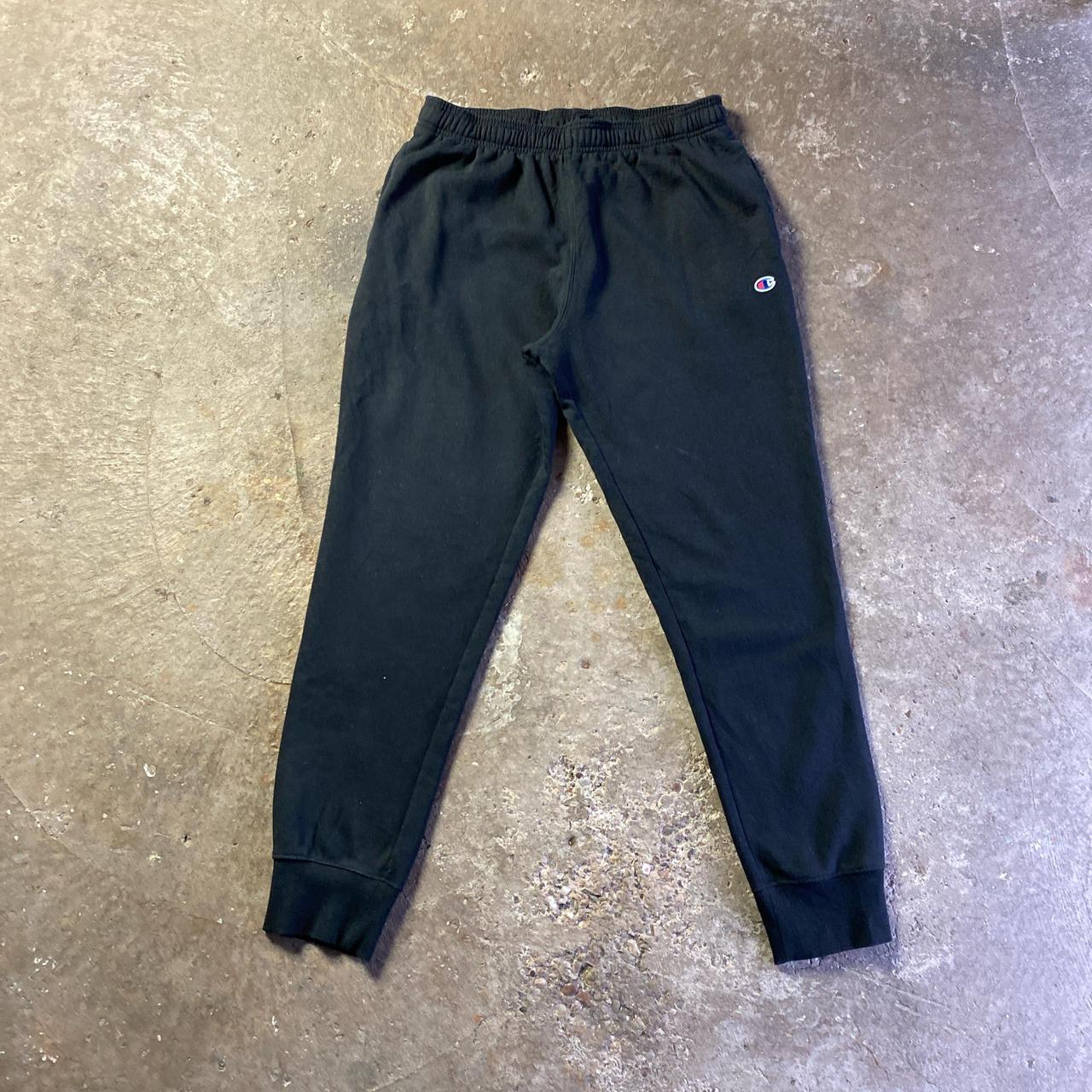 Black Champion Cuffed Sweat Pants - L