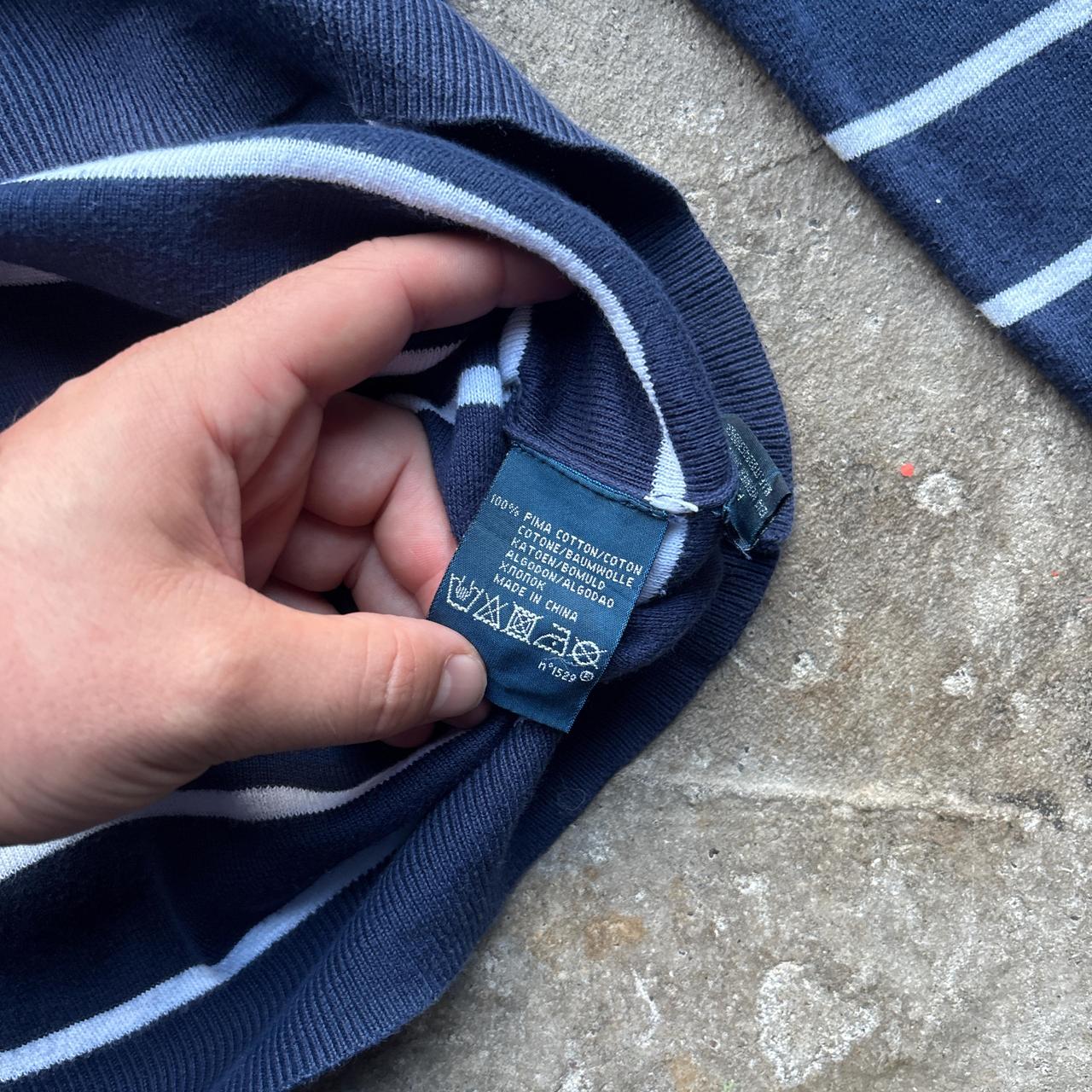 Navy and white striped Polo Ralph Lauren knitted sweatshirt