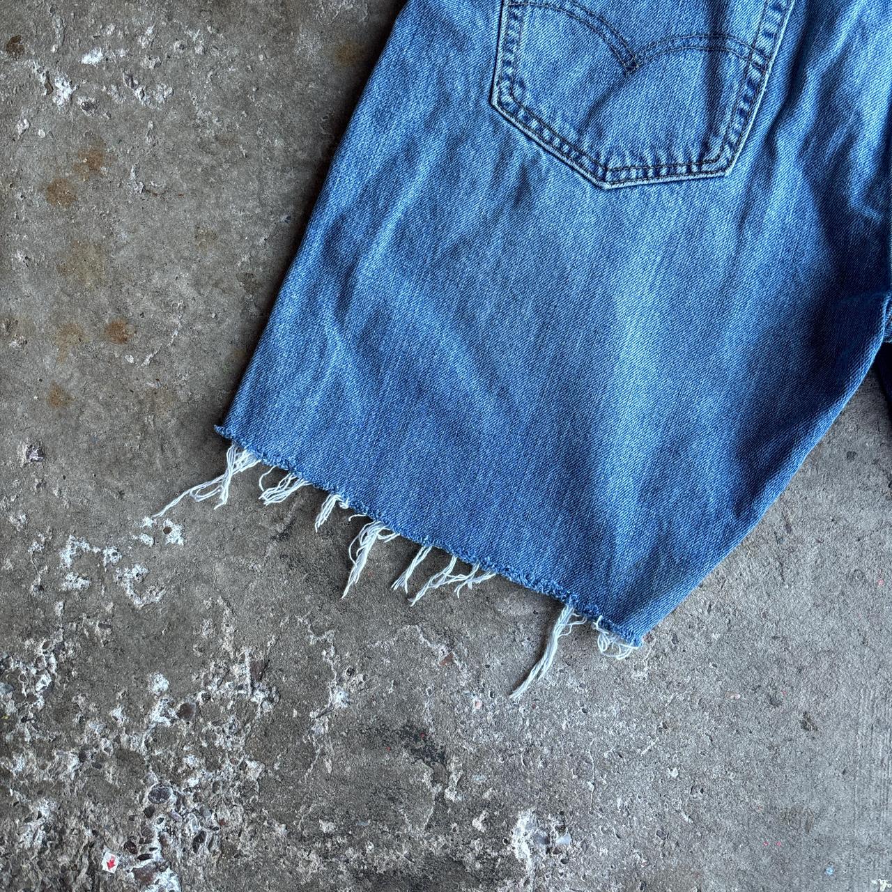 Blue Denim Cut Levi’s 569 Jean Shorts