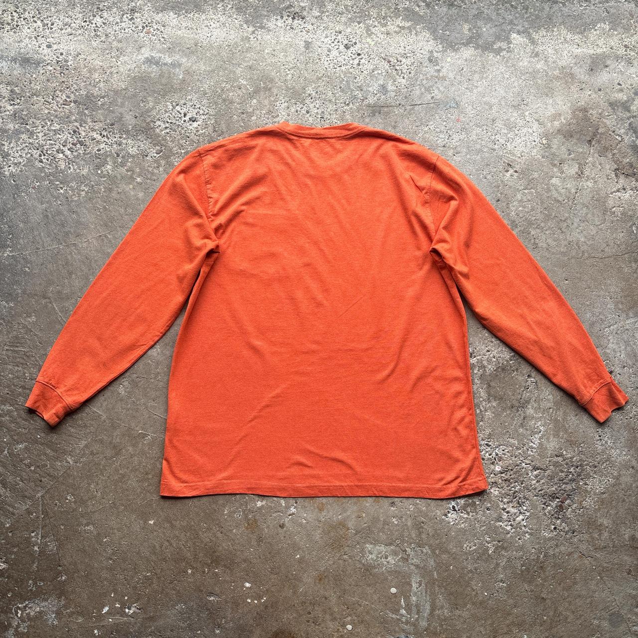 Orange Carhartt single pocket long sleeve top - XL