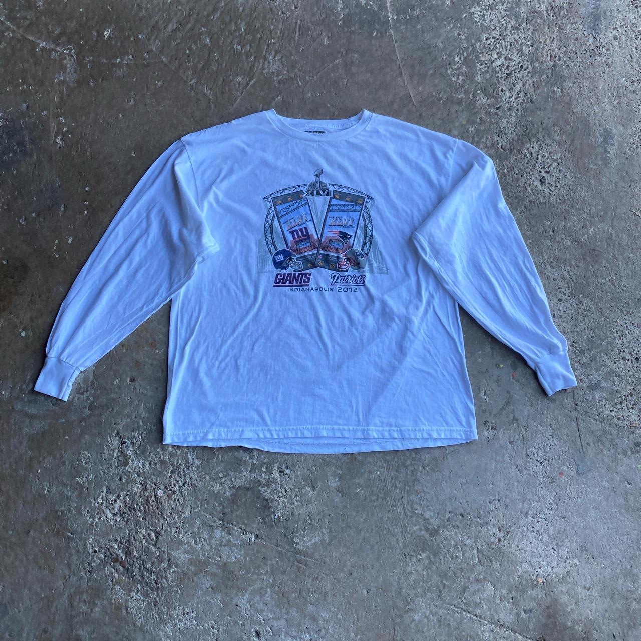 White Graphic 2012 Super Bowl NFL T-Shirt - XL