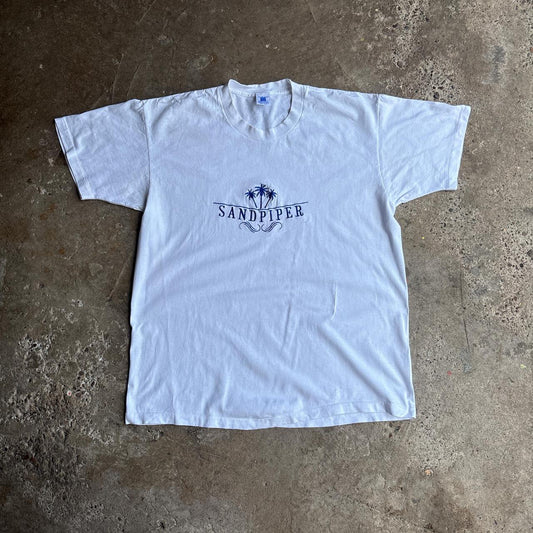 Vintage White Single Stitch Graphic ‘Sandpiper Resort Hawaii’ T-Shirt - L