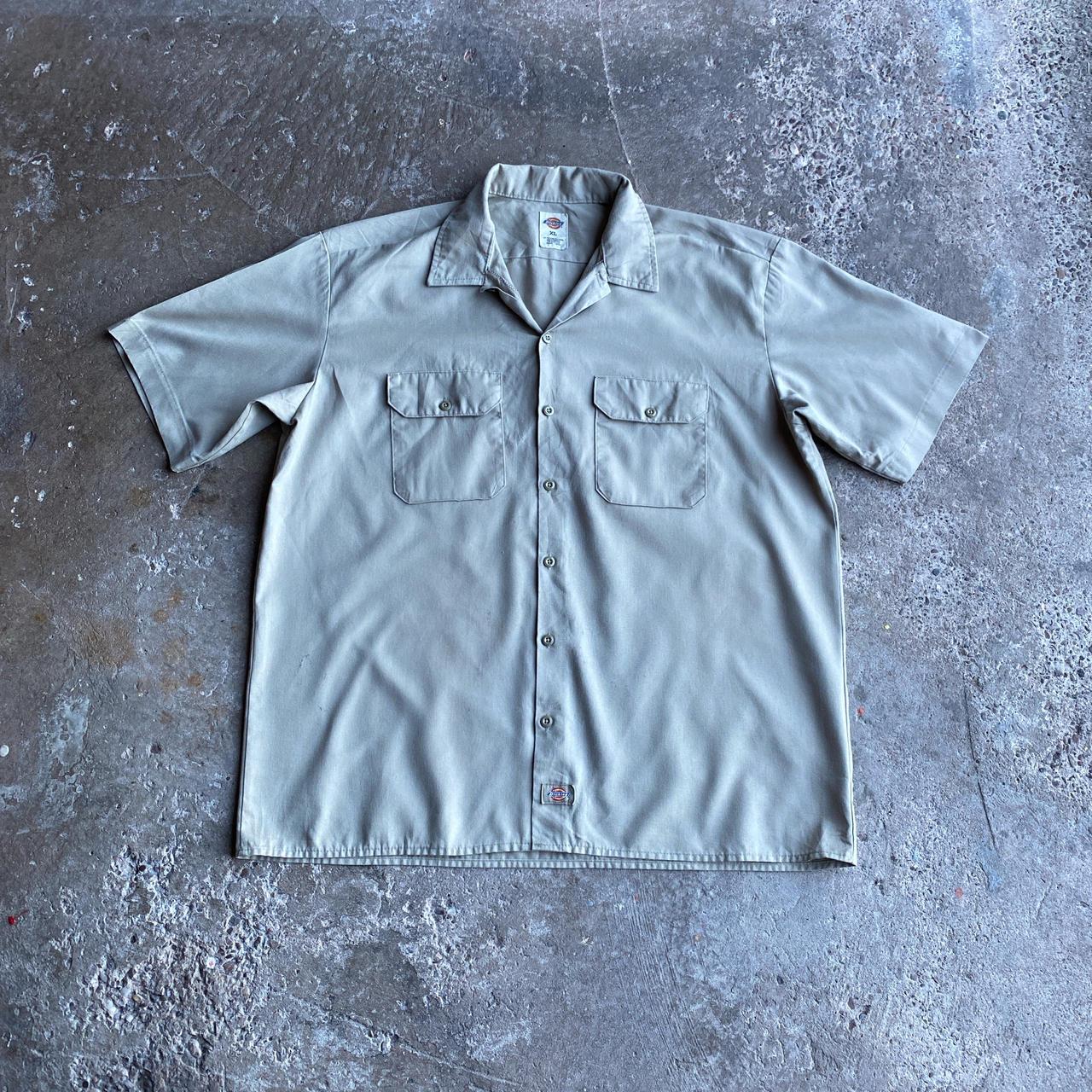 Cream Dickies Workwear Short Sleeve Shirt