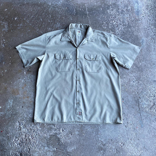 Cream Dickies Workwear Short Sleeve Shirt