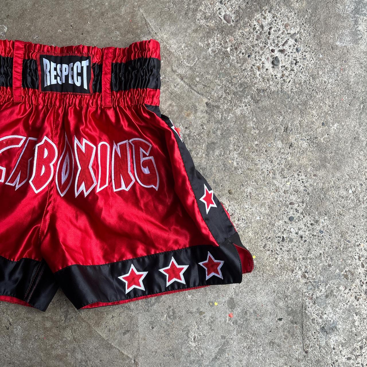 Red & Black Thai Kickboxing Shorts