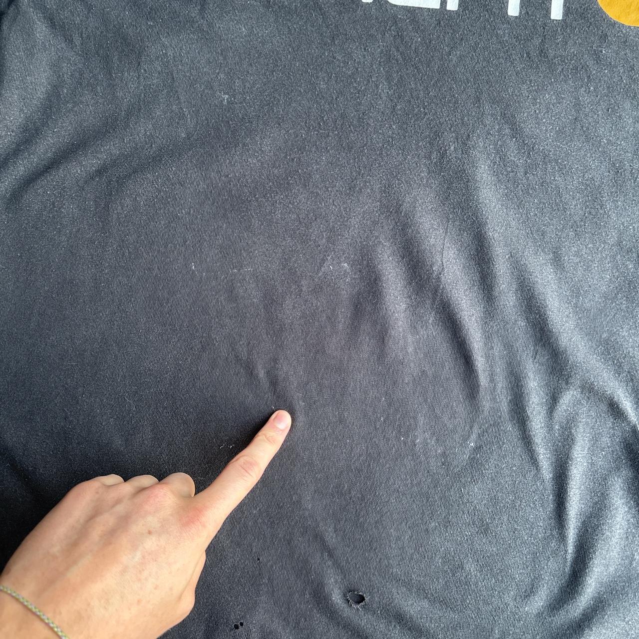 Distressed Black Carhartt T-Shirt - XL