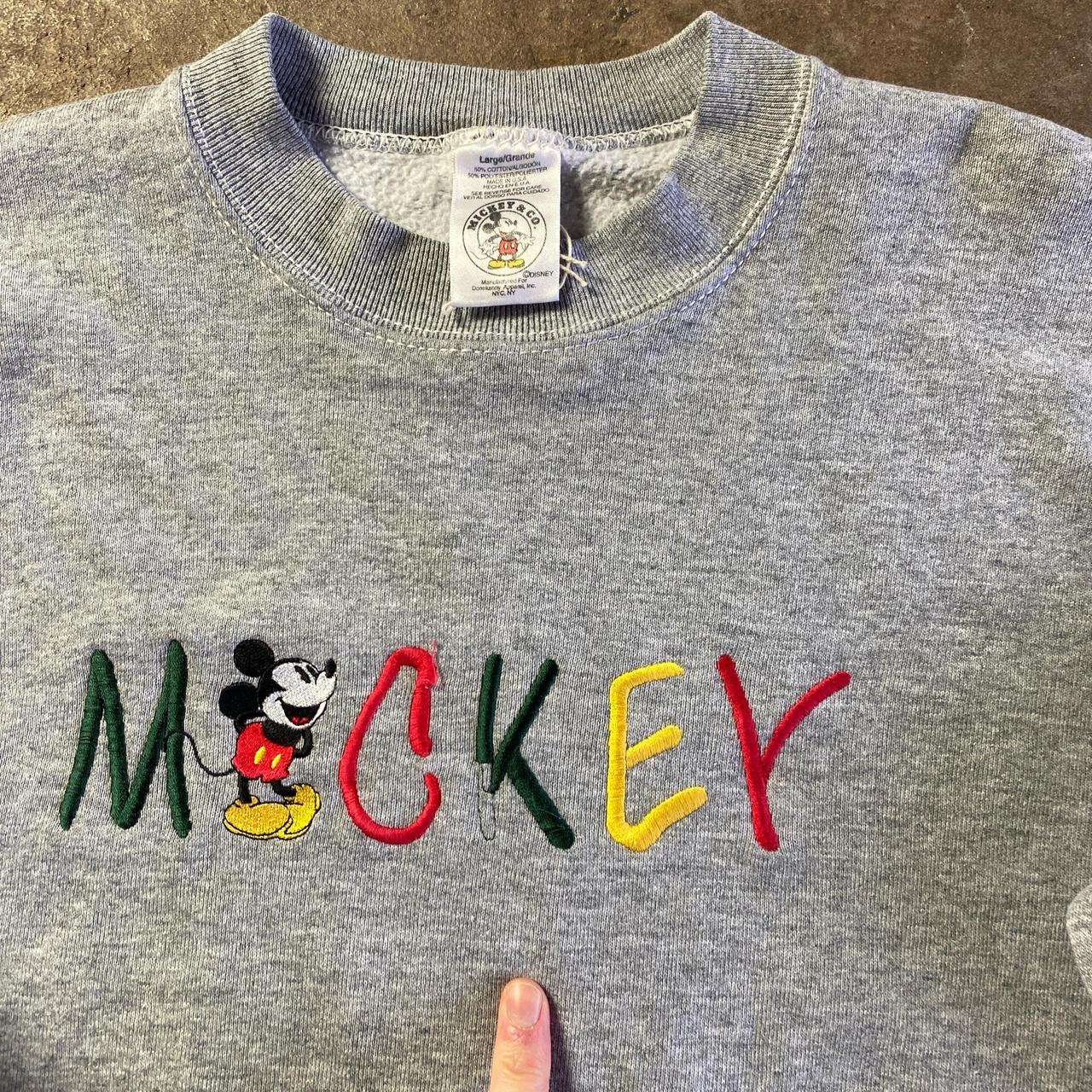 Vintage Grey Mickey & Co Embroidered Sweatshirt - L