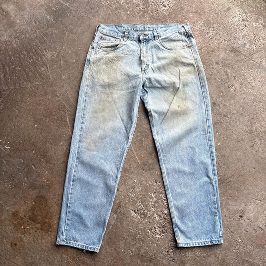 Aged Carhartt Blue Denim Jeans
