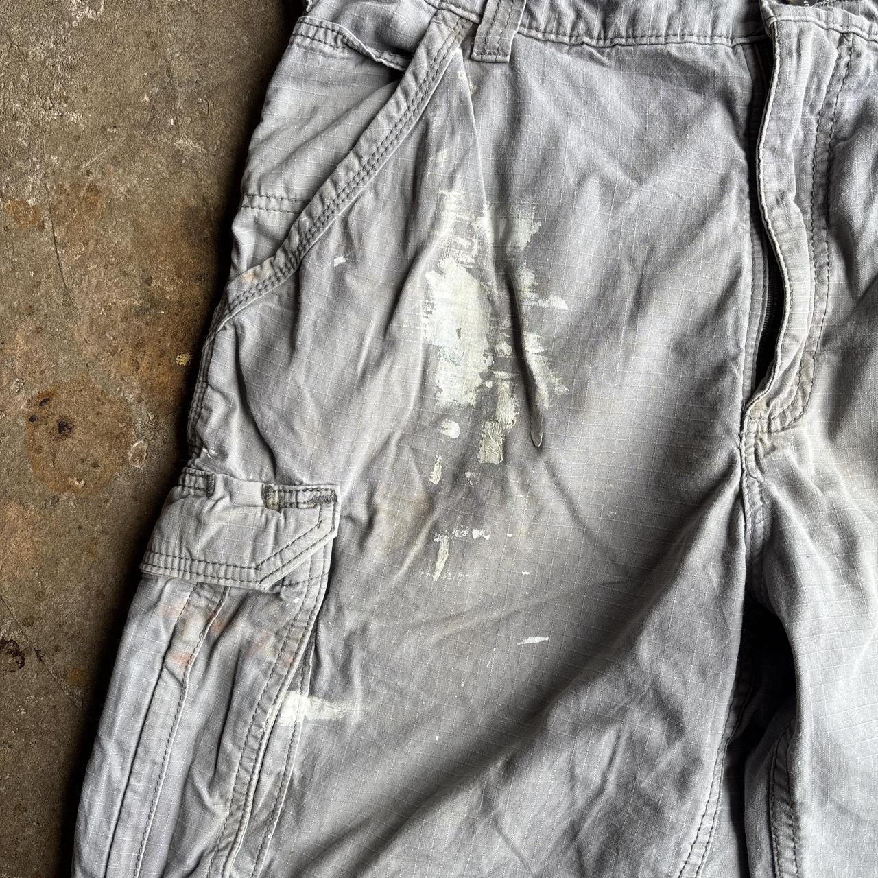 Grey Carhartt Cargo Shorts w/ Paint Splatter