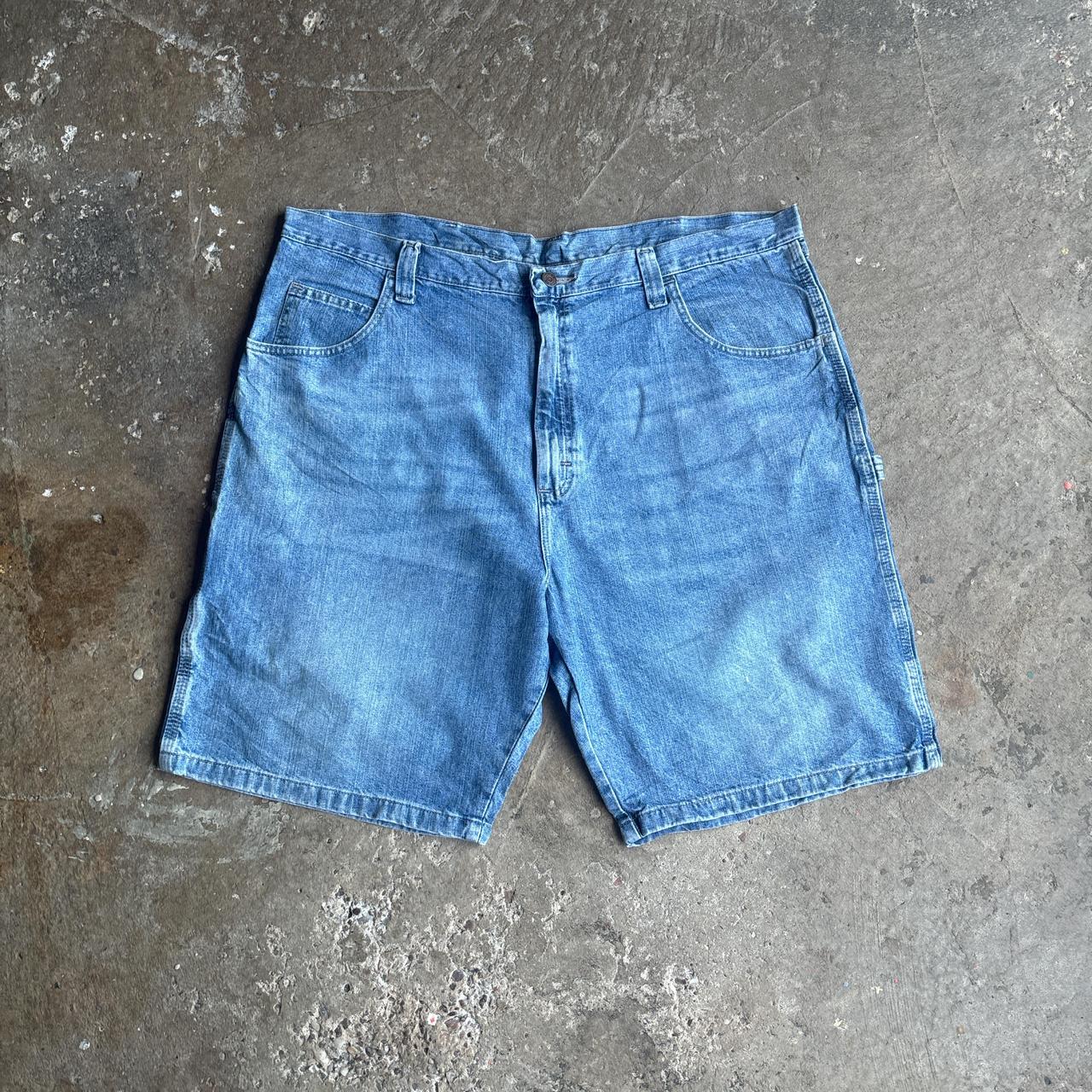 Blue Denim Wrangler Carpenter Jean Shorts