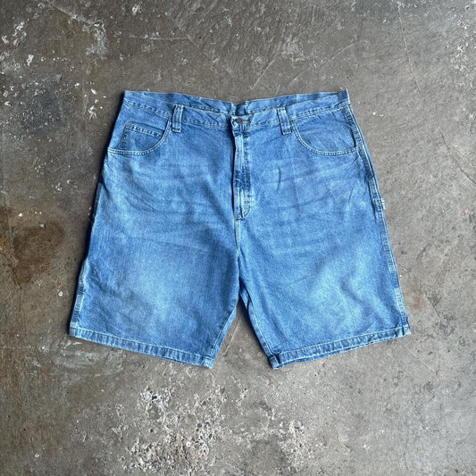 Blue Denim Wrangler Carpenter Jean Shorts