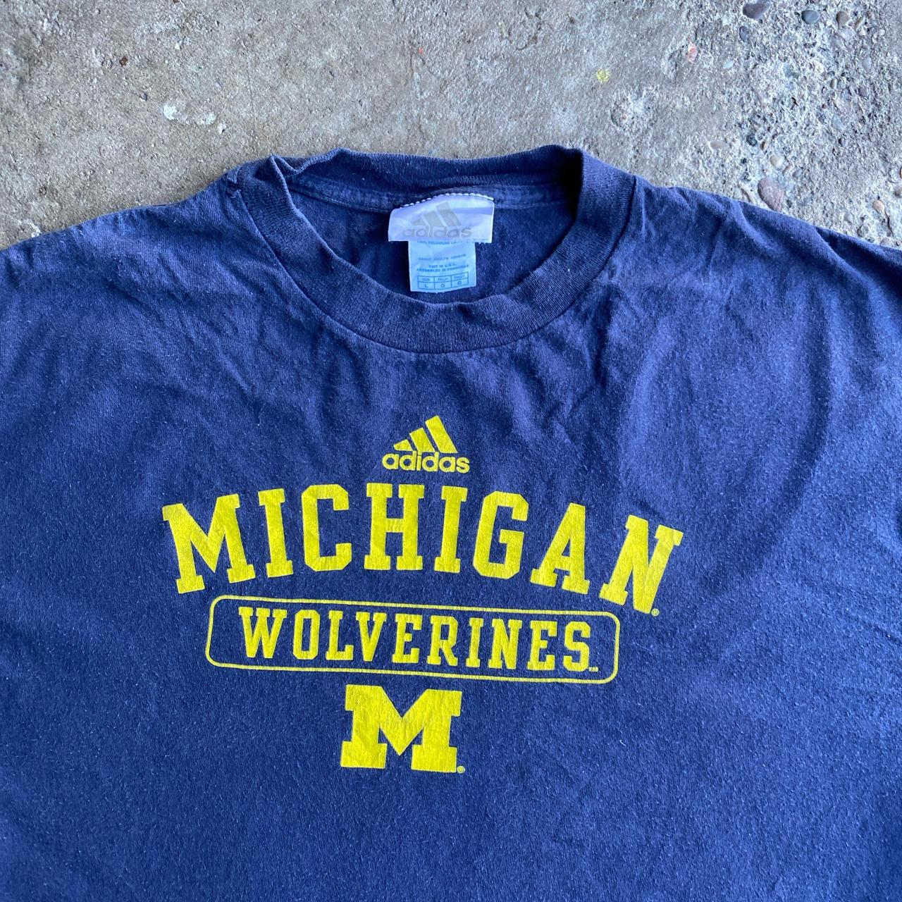Navy ‘Michigan Wolverines’ Graphic Adidas T-Shirt - L