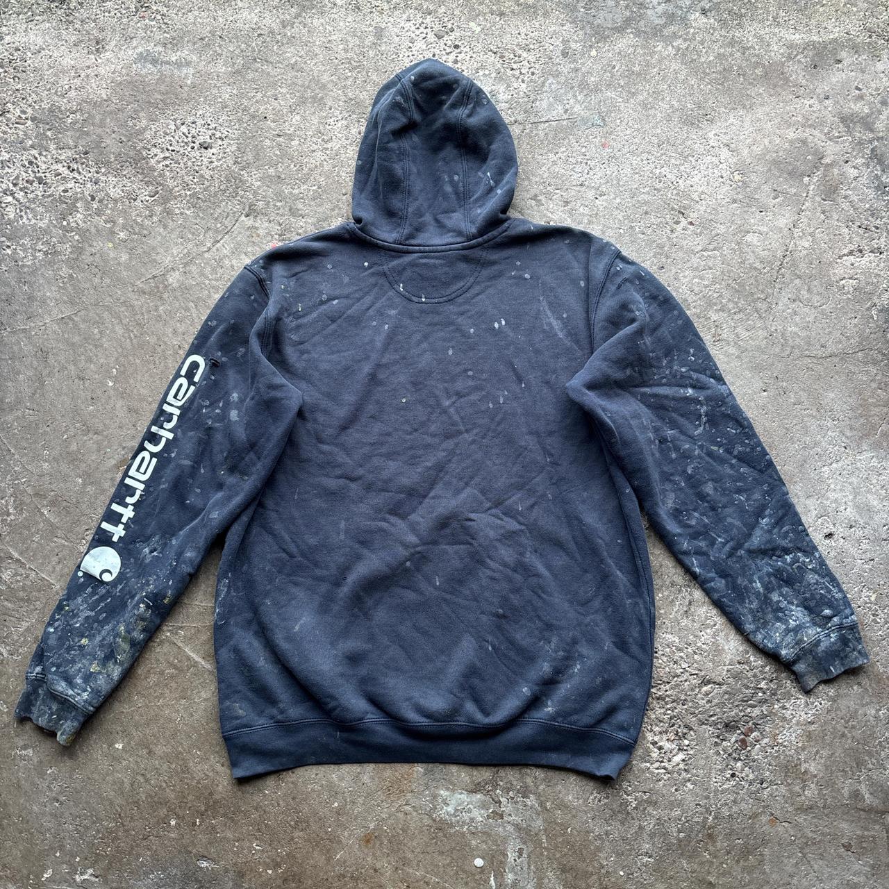Thrashed Navy Carhartt hoody
