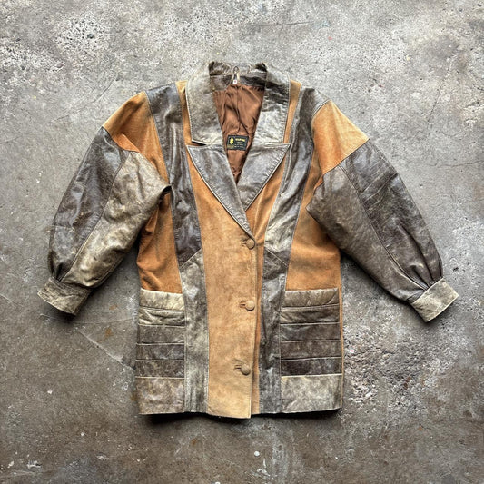 Vintage Marnik Leather and suede Patchwork Jacket