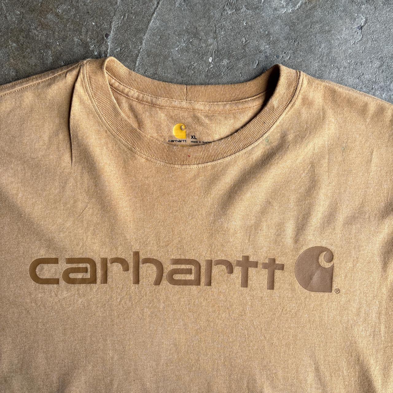 Tan Carhartt Logo Graphic T-Shirt - XL